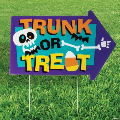 Details about   Halloween Outdoor Decorations Corrugate Yard Stake Signs Beware Warning Props 