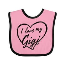 Inktastic I Love My Gigi in Black Chalk Heart Boys or Girls Baby Bib