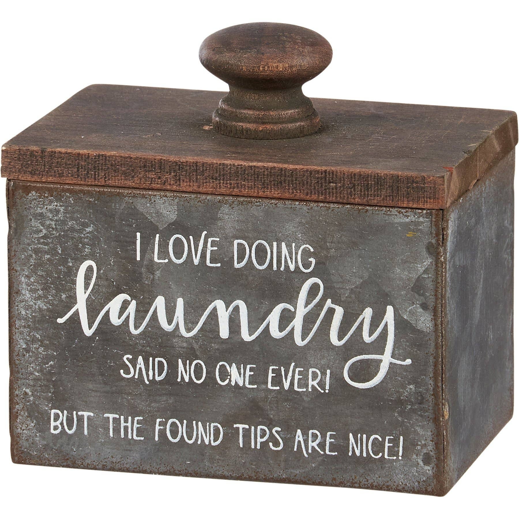 Dryer Sheets with Laundry Tips Bin