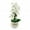 White, variant on Mdesiwst Artificial Potted Magnolia Flower,7 Head Faux Floral Plants Bonsai Indoor Outdoor Desktop Decoration
