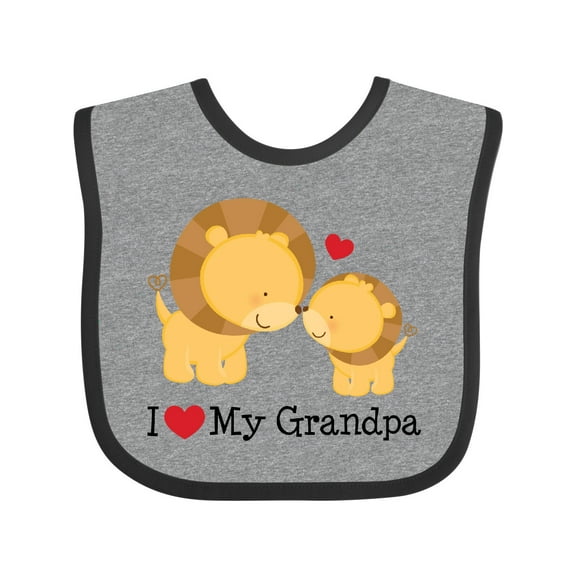 Inktastic I Love My Grandpa Boys or Girls Baby Bib