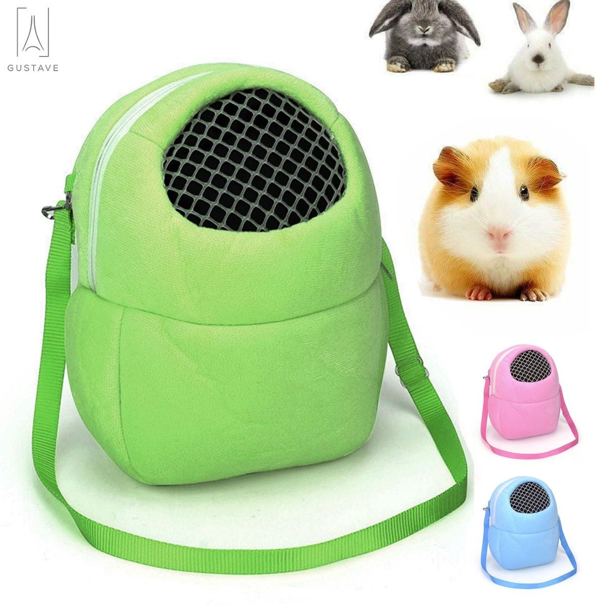 Portable Hamster Carrier Bag Flannelette Breathable Pet Carrier Outgoing Bag for Small Animals Hedgehogs S Sugar Gliders Guinea Pigs Squirrels Coffee 