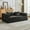 Black, variant on Spaco Compression Sofa, Convertible Floor Sofa Bed with Fixed-Shape Frame, Loveseats Boneless Modular Sectional Sofa, Chenille Fabric Sofa for Indoor as Living Room, Bedroom, Dark Blue