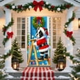 thumbnail image 6 of TanSiDing 1pcs Christmas Door Cover Decoration Santa Claus Front Door Cover Xmas Hanging Banner Santa Background for Home Holiday Christmas Decoration 35.43*70.87in, 6 of 6