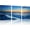 BLUE BEACH, variant on 3 Panels Beach Pictures Wall Art Beach Canvas Wall Art Beach Wall Art Beach Art Picture Print on Canvas Wall Art Beach Sea Pictures for Wall for Home Decor Ready to Hang 12x16inchx3