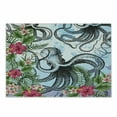thumbnail image 1 of Exotic Cutting Board, Outline Octopus with Tropical Leaves Hibiscus and Plumeria Flowers Illustration, Decorative Tempered Glass Cutting and Serving Board, in 3 Sizes, by Ambesonne, 1 of 2