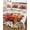 Gray, variant on Full Size Quilt Bedding Set, Fall Red Truck Reversible Summer Quilt 3 Pieces, Thanksgiving Harvest Pumpkins Wooden Grain Lightweight Bedspreads Coverlets with 2 Pillow Shams for All Seasons
