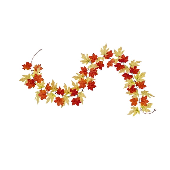 80.7In Artificial Maple Leaf Garland For Halloween Thanksgiving Home Decorative Vines