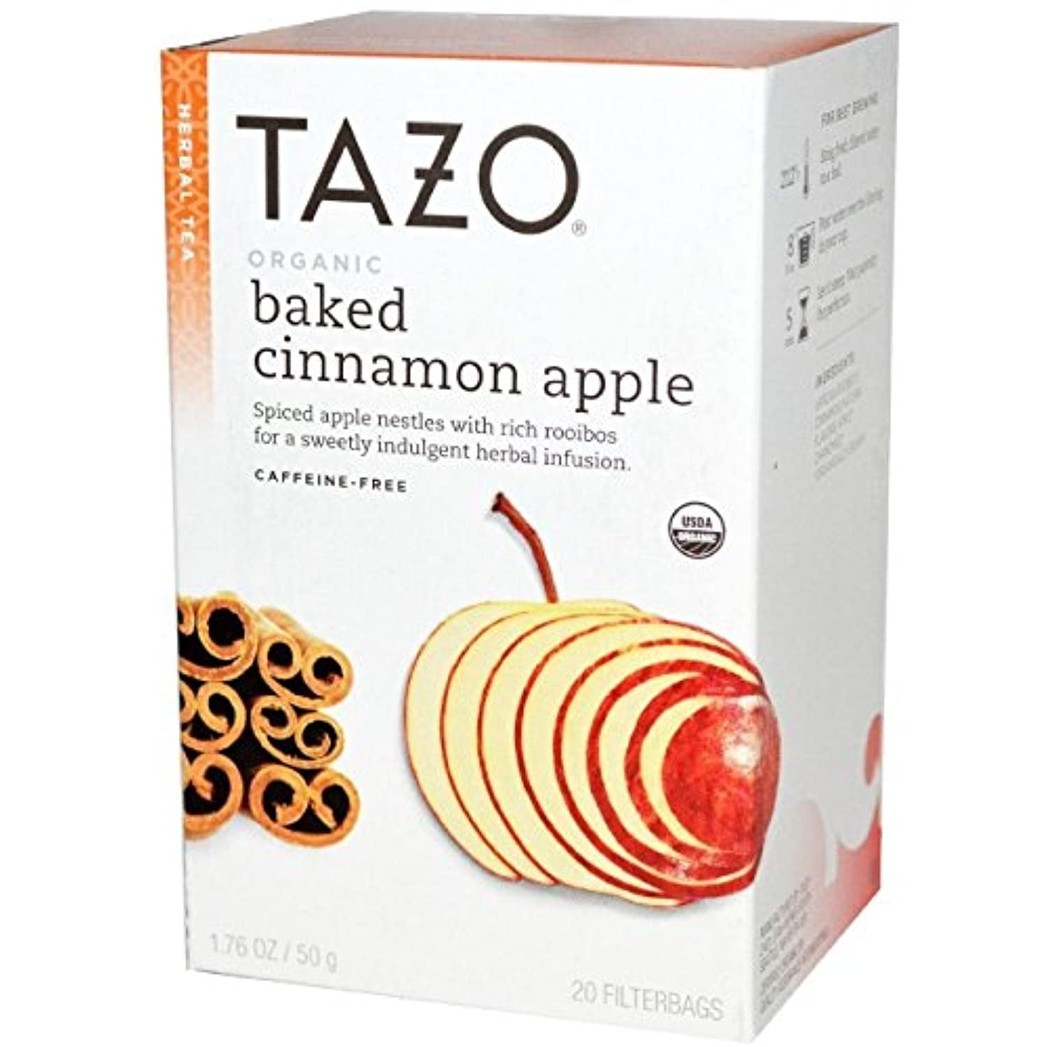 Tazo Organic Baked Cinnamon Apple Herbal Tea Bags Pack Of Pack