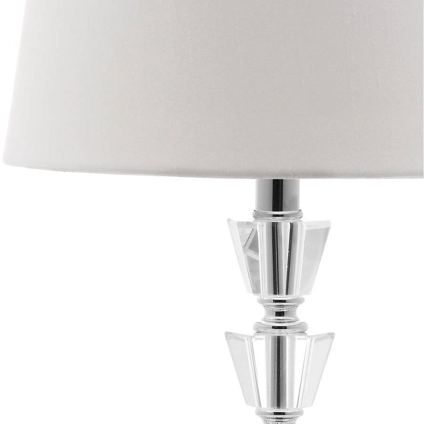 Safavieh Harlow 16" Crystal Table Lamp with Off-White Polyester Shade, Set of 2