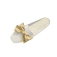 thumbnail image 2 of Tweed Mules for Women Flats Square Toe Slip on Flat Slides Comfortable Women Slippers Backless Loafer Shoes, 2 of 4