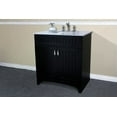 thumbnail image 3 of 32 in Single sink vanity in espresso with marble top in white, 3 of 3