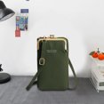 thumbnail image 3 of Bolsa cruzados de cuero de hombro para teléfono de mujer para billeteras para damas y niñas (verde) Likrtyny Para Estrenar, 3 of 7
