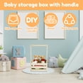 thumbnail image 2 of Wooden Baby Shower Crate Closet Multipurpose Baby Shower Gift Basket with Handle Baby Welcome Gift Basket Baby Storage Crate Hamper Decorative Baby Clothes Crate Box for Child Room, 2 of 10