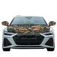 thumbnail image 2 of Yuyamidu Hummingbird Car Hood Cover Wrap American Flag Auto Side View Mirror Cover 3 Pcs Camo Hunting Car Front Hood Cover Rear View Mirror Accessories Auto Exterior Decoration for Cars Sedans, 2 of 7