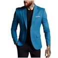 thumbnail image 2 of Levmjia Men's Single-Breasted Blazer One-Button Suit Jacket Wedding Party Blazer Notch Lapel Sport Coat Business Casual Jacket Solid Color Formal Wear Sizes S to 3XL, 2 of 3