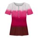 thumbnail image 4 of Tops de Algodón para las Mujeres Impreso en V-Cuello Botón Arriba Manga Corta Superior, Imitación Algodón Casual Blusa, 4 of 4