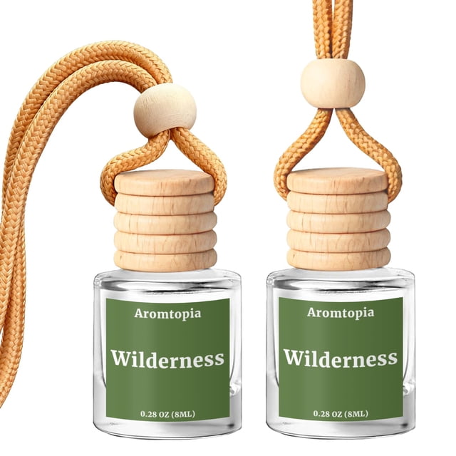 Ambientador para auto Aromtopia Wilderness, aroma amaderado, paquete de 2
