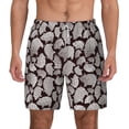thumbnail image 2 of Picia Hand Drawn Pig pattern Mens Swim Trunks with Compression Liner Stretch Beach Shorts Quick Dry with Zipper Pockets No-Chafing Board Shorts-Small, 2 of 9