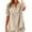 Beige, variant on Linen Shirts for Women Trendy 2025 Plus Size Short Sleeve Button V Neck Summer Tops Casual Oversized Tshirt Blouses Watermelon Red S