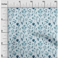 thumbnail image 2 of oneOone Polyester Spandex Teal Blue Fabric Floral Quilting Supplies Print Sewing Fabric By The Yard 56 Inch Wide, 2 of 4