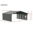 thumbnail image 4 of Arrow 20 x 20 x 7 ft Eggshell Steel Carport With 2 Side Wall Kit, 4 of 15