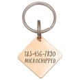 thumbnail image 2 of Anavia Stainless Steel Double Sided Diamond Name - Frame Engraved Dog & Cat ID Tag, Rose Gold, L, 2 of 4