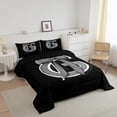 thumbnail image 5 of Erosebridal Initial Letter G Bedding Twin Comforter Set, Black Gray Down Comforter, Kawaii Bow-tie Reversible Comforters & Duvets, Lightweight Room Decorative, 2 Pieces, 5 of 8