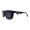 thumbnail image 6 of Mens Polarized Color Mirror Windbreaker Horn Rim Plastic Sunglasses All Black, 6 of 8