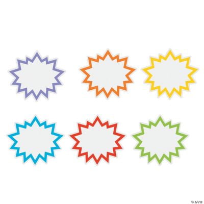 Bulletin Board Superhero Burst Cutouts - Educational - 48 Pieces