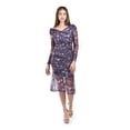 thumbnail image 5 of Vestido de mesh drapeado Roman Fashion /Juvenil, 14392 (Morado) violeta oscuro M, 5 of 5
