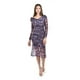 thumbnail image 5 of Vestido de mesh drapeado Roman Fashion /Juvenil, 14392 (Morado) violeta oscuro G, 5 of 5