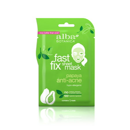 Alba Botanica Fast Fix Papaya Anti-Acne Sheet Mask, 1