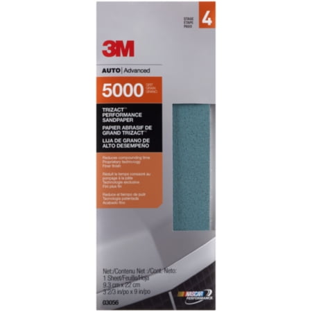 3M Trizact Performance Sandpaper, 3 2/3 in. x 9 in., 5000 grit