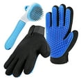 Pet Grooming Glove for Cat Dog, Gentle Deshedding Brush Glove with Self