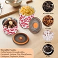 thumbnail image 6 of Red Rose Flower Petals Airtight Coffee Bean Canister 17oz Food Storage Containers with Lids For Gournd, Tea, Sugar, Flour, Rice, Cereal, Candy Cookie Jar, 6 of 8