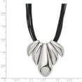 thumbnail image 2 of Stainless Steel Polished MultiStrand 17 inch With 2 ext. Wax Cord Necklace; 17 inch; for Adults and Teens; for Women and Men, 2 of 2