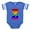 Royal Blue, variant on - Rainbow Letter Z - Cute Infant Baby Football Bodysuit