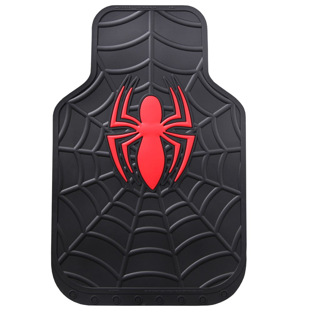 Marvel Spiderman Black Floor Mats Red Spider Walmart Com