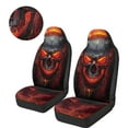 thumbnail image 3 of Uorisanigo Car Seat Covers Front Seats Only Set of 2 Cool Fire Skull High Back Bucket Seat Cover Universal Fit for Cars Trucks and SUVs, Automotive Accessories Decor, 3 of 7