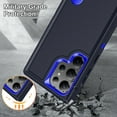 thumbnail image 6 of Allytech Rugged Case Compatible with Samsung Galaxy S22 Ultra with Hidden Kickstand, [Military Grade Drop Protection] Soft TPU Hard PC Bumper Non-Slip Shockproof Full Protective Case, Blue+Navy, 6 of 8