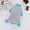 Grey, variant on Pet Jumpsuit Striped Pattern Warm Casual Wear Dog Sleepingwear Pet Four-legged Clothing Puppy Costume-Red,L