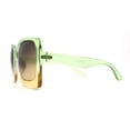 thumbnail image 4 of Groovy Womens Shaggy Rectangular 20s Thick Butterfly Sunglasses Green Yellow Brown Smoke, 4 of 4