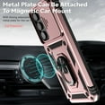 thumbnail image 3 of JTCASES for Samsung Galaxy A54 5G Case, Heavy Duty Protection Magnetic Car Mount Rotating Stand [Slide Camera Window] Rugged Shockproof Anti-fall Shell for Samsung A54 5G, Rosegold, 3 of 9