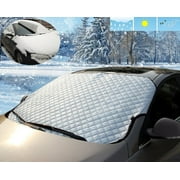 MyMiniFactory Car Snow Ice Cover, Covers Windshield Wipers Windproof Frost Guard - Fits All Cars and Most SUVs 62" X 39" Inches