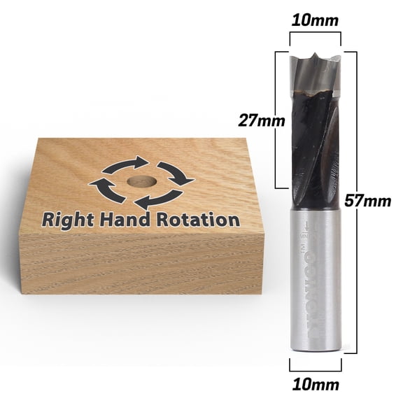 Yonico 10mm Right Hand Brad Point Boring Bit - 10mm Shank - 41110R