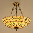 thumbnail image 3 of Tiffany Style Hanging Pendant Lamp Stained Glass Ceiling Light Pendant Fixture, 3 of 10