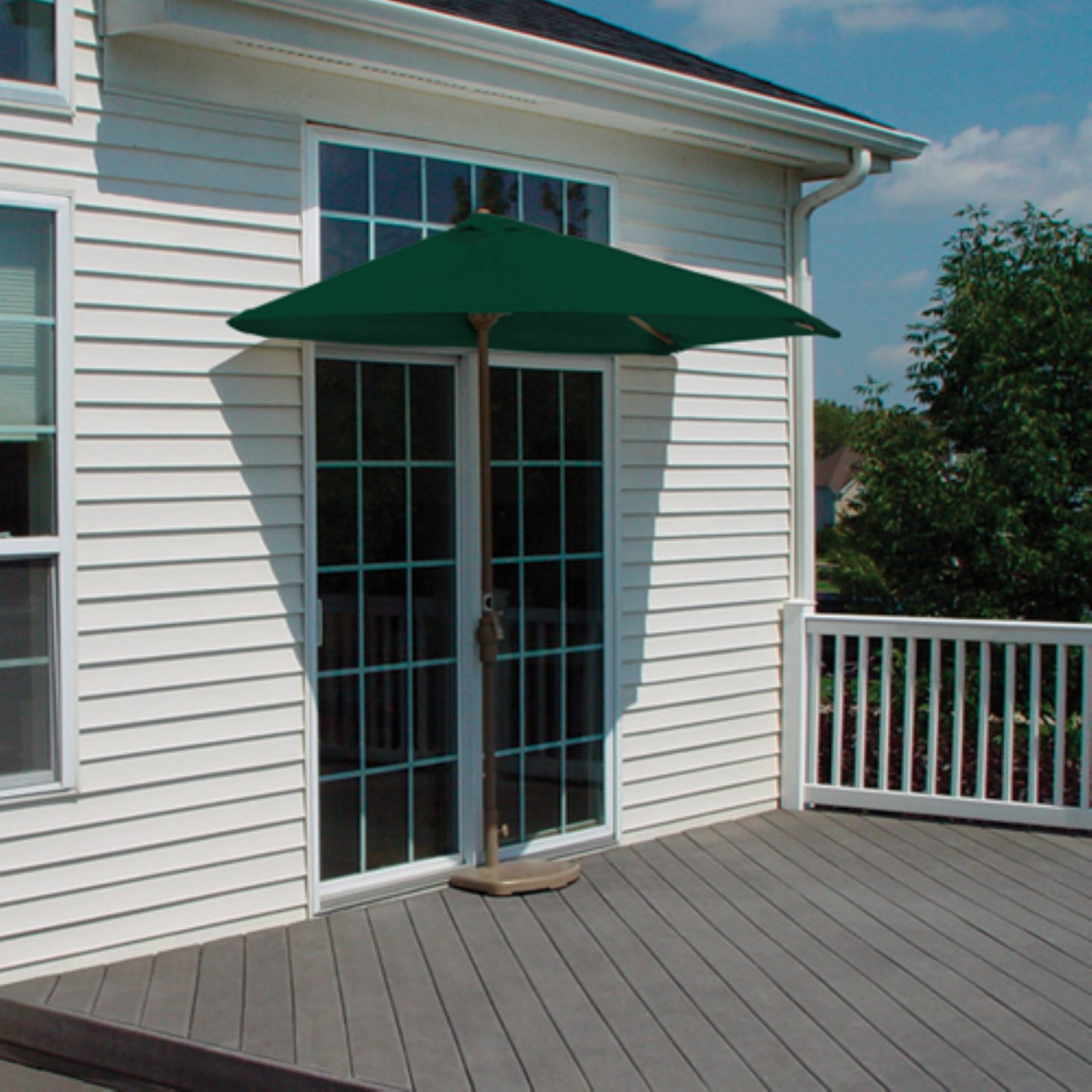 Off-The-Wall Brella 7.5' Half-Umbrella with Olefin Fabric Canopy by Blue Star Group