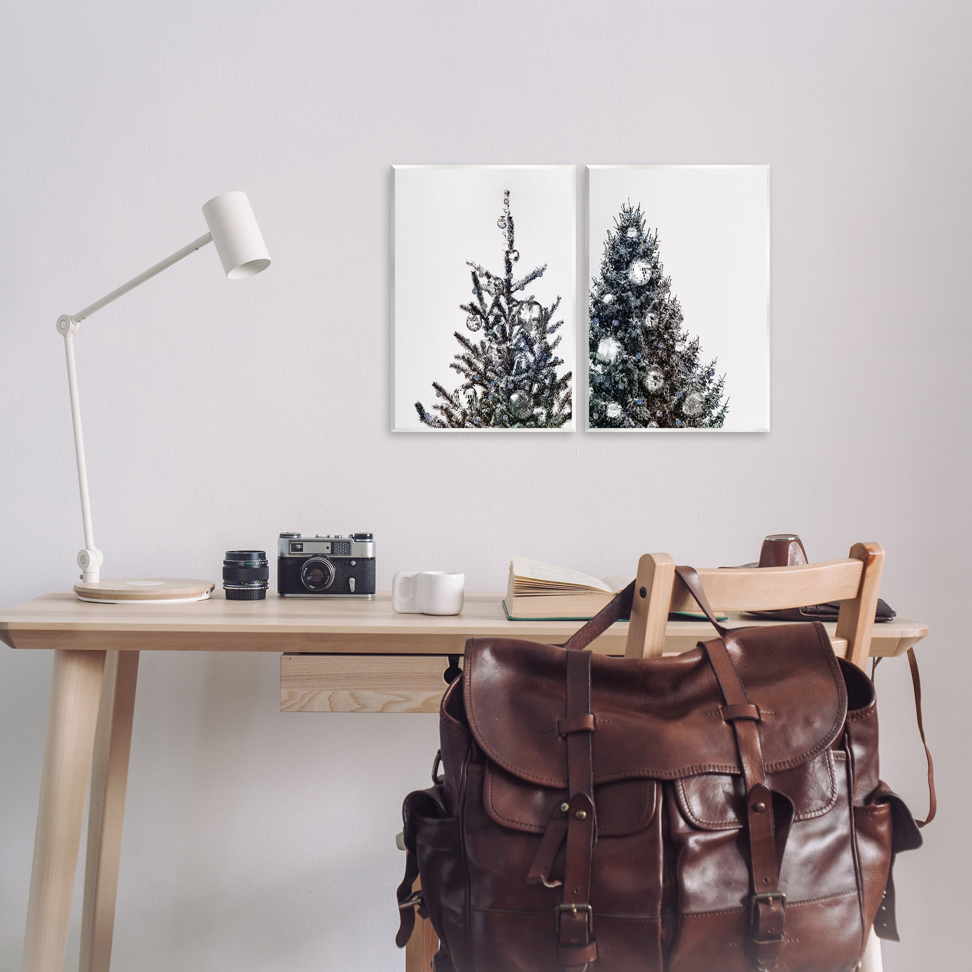 Stupell Industries Disco Ball Christmas Tree Holiday Photography Unframed Art Print Wall Art, 11 x 14, Set of 2