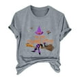 thumbnail image 4 of JYLPZYR Loose Fitting Tops for Women Women's I'M The Gram My Witch Halloween Crew Neck Tee T-Shirts for Women(Gray,M), 4 of 4